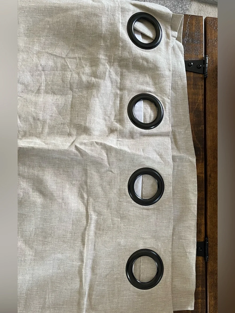 NWOT Quince European Linen Grommet Curtain - Single Panel, 48 X 84 (Flax)